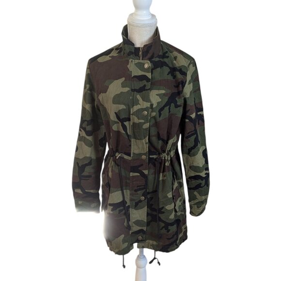 Forever 21 Green Camo Utility Jacket Size Small - Picture 1 of 5